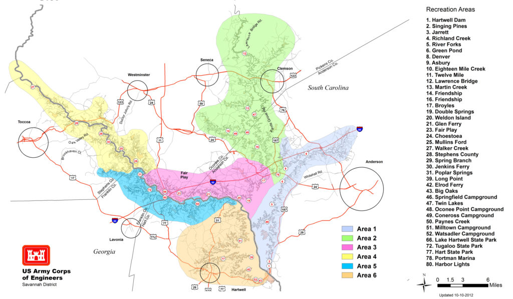 Maps of Lake Hartwell - View for directions, state parks, local ...